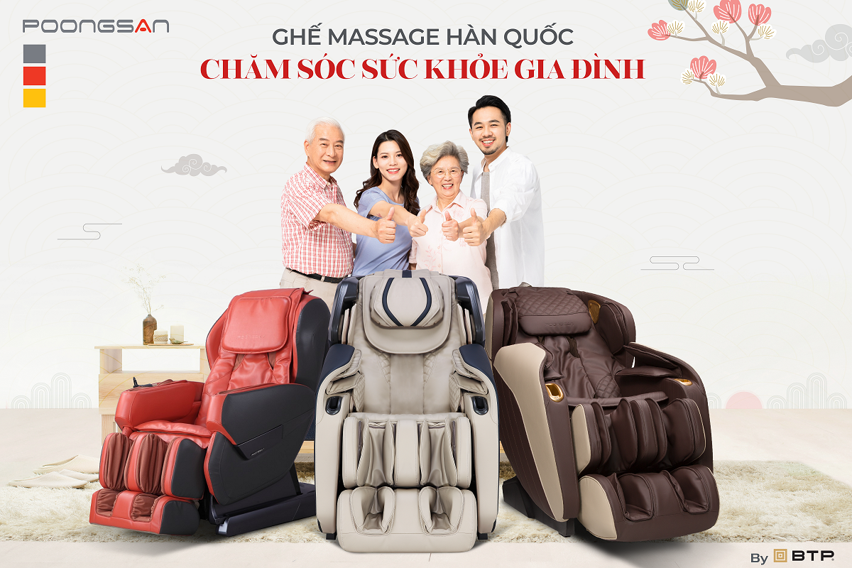 Ghế massage Hàn Quốc chăm sóc sức khỏe cả gia đình Ghế massage Hàn Quốc chăm sóc sức khỏe cả gia đình